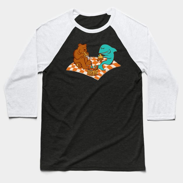Awkward Picnic Baseball T-Shirt by brockart